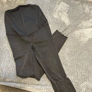 Madewell maternity distressed skinny jeans
